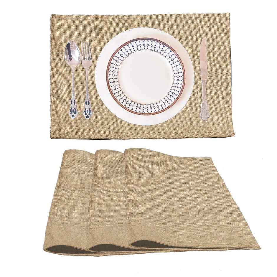 Lushomes Jute Table Mat - Beige | Jute Placemat | 12 x 18 inch