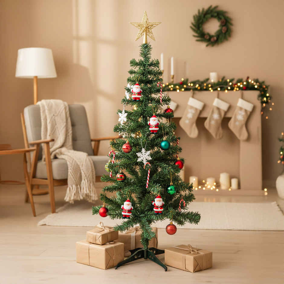 Artificial Christmas Tree | 3 ft | Ideal for Home, Office & Party Decor | Easy to Set Up | Picfest