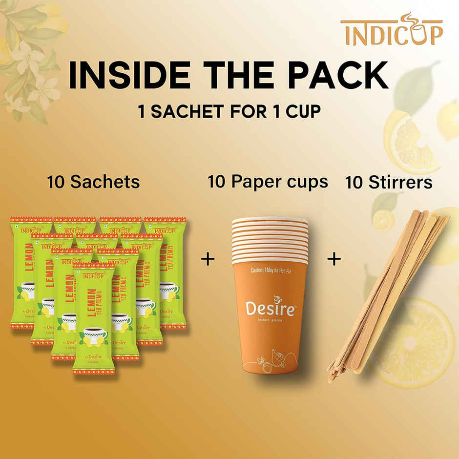 Indicup Lemon Tea Premix Instant Black Tea