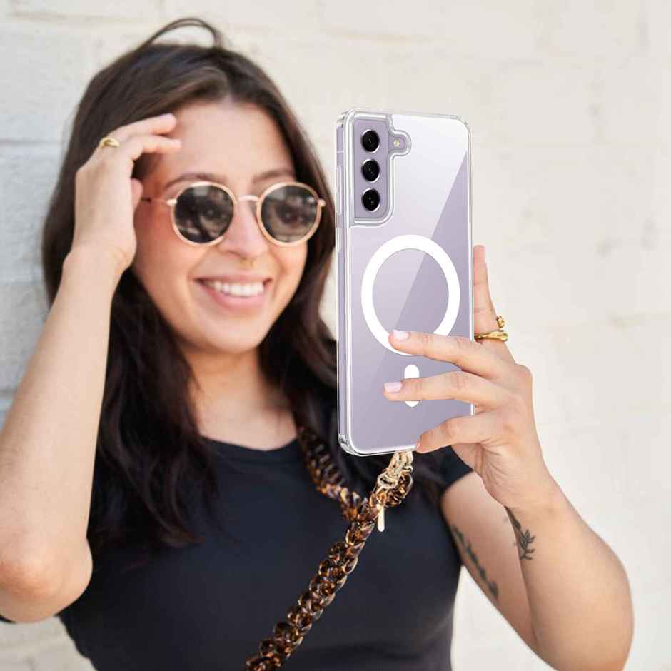 Artistque Case for Samsung Galaxy S21 Fe Back Cover - Transparent Clear Magsafe