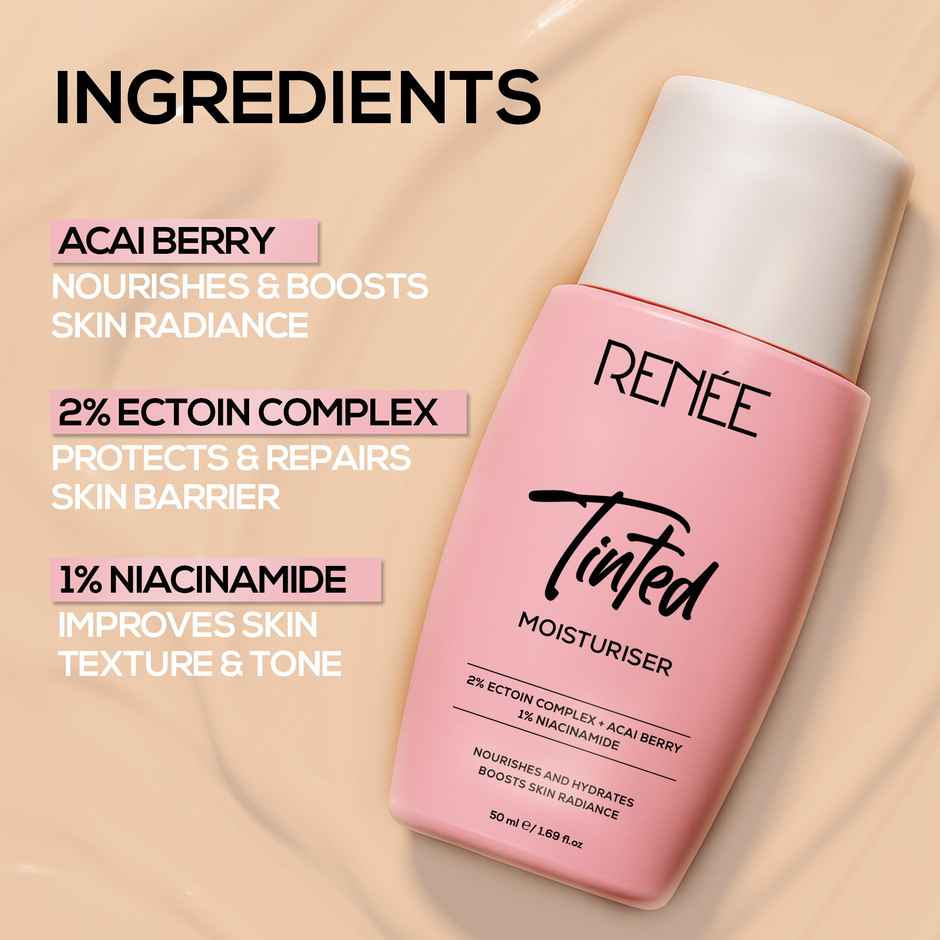 RENEE Tinted Moisturiser | Hydrates, Boosts Radiance, Repairs Barrier & Brightens Skin
