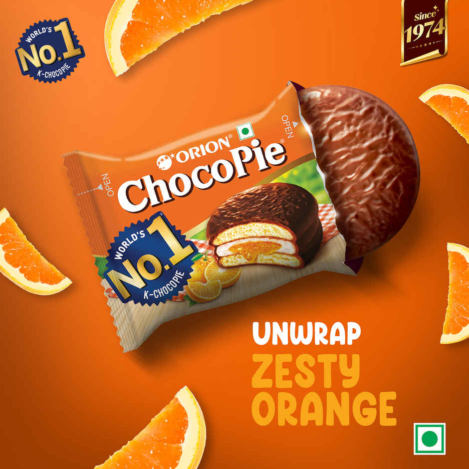 Orion Orange Choco Pie - Centre-Filled Biscuit