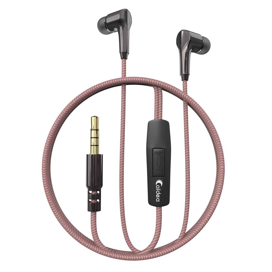 Caidea CHF501 - 3.5mm Jack Clear Hi-fi Sound | Deep Bass Wired Earphone | Chrome Black