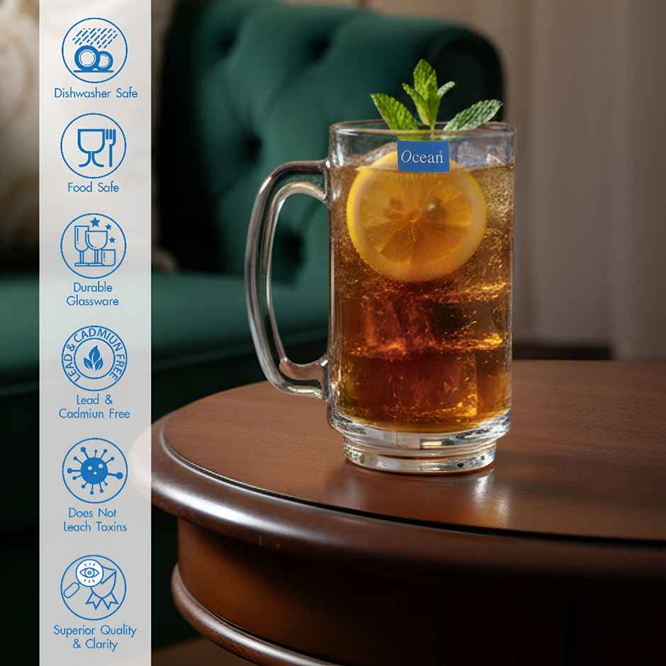 Ocean Playboy Beer Mug | 357 ml | Set of 2 | Barware Essential