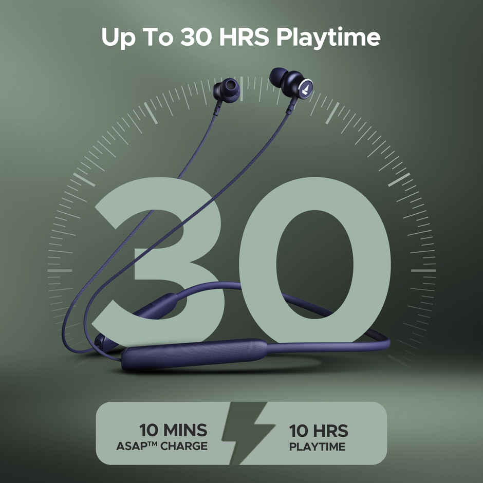boAt Rockerz 195v2 Pro BT Neckband w/ 30H Playtime, ENx Technology & ASAP Charge (Deep Blue)