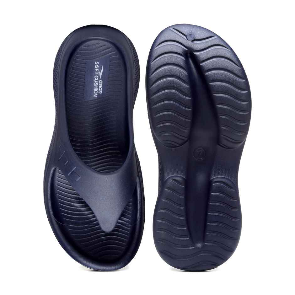 Asian Safari-01 Men Slippers Navy Blue (Size-10)