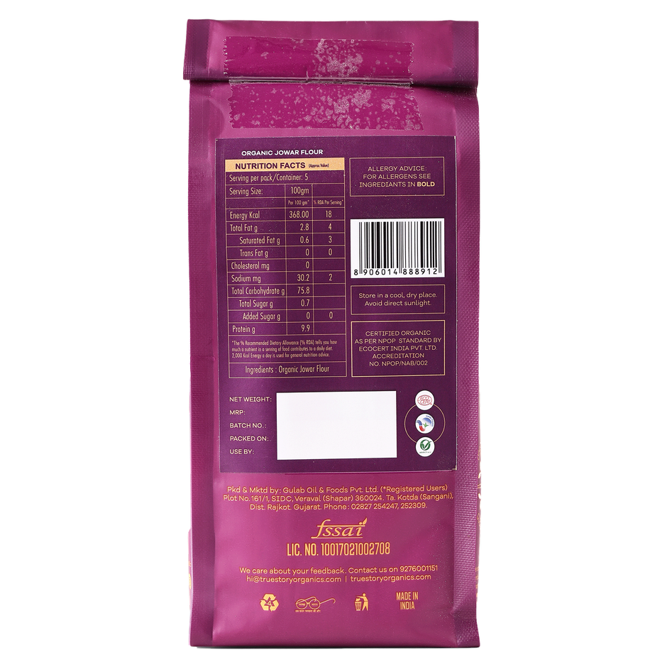 True Story Organic Jowar Flour/ Sorghum Flour