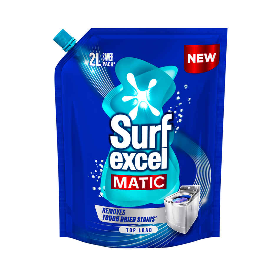 Surf Excel Matic Top Load Detergent Liquid Refill | Tough Dried Stain Removal (2L) & Comfort Morning Fresh After Wash Fabric Conditioner (2L) Combo