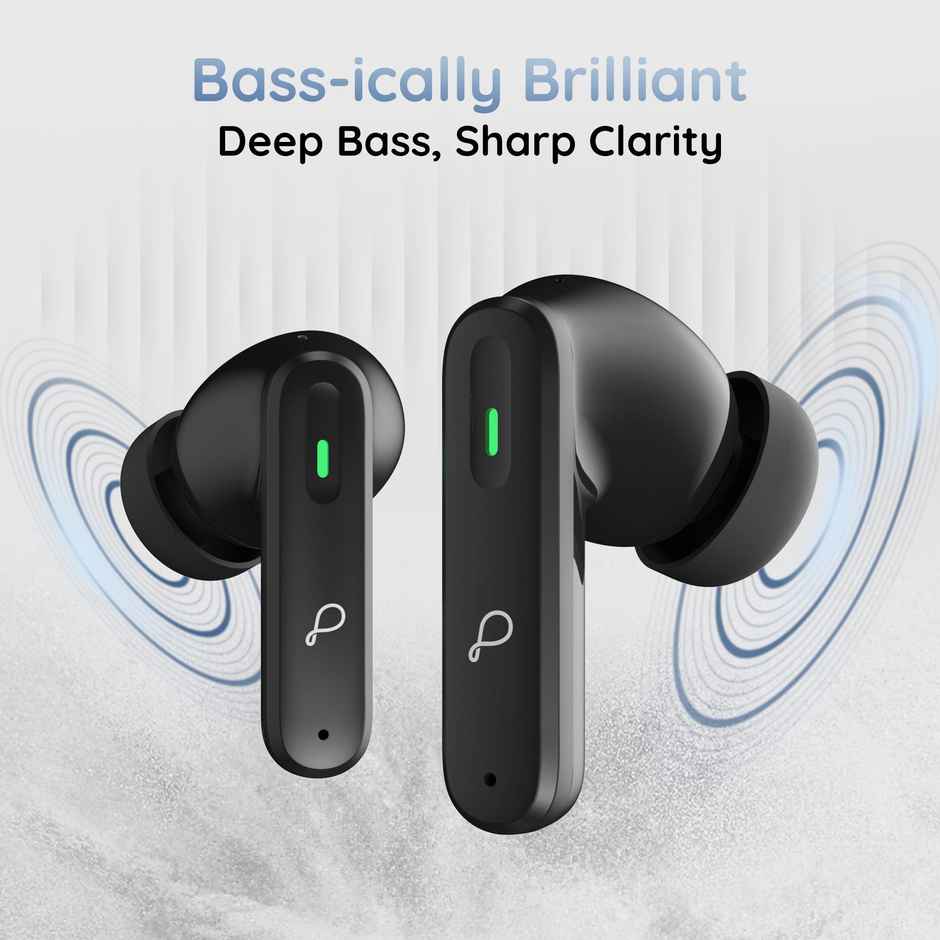 Pebble Blissbuds Ace Earbuds | Clear Sound, ANC, ENC, Quad Mics, Gaming Low Latency Mode