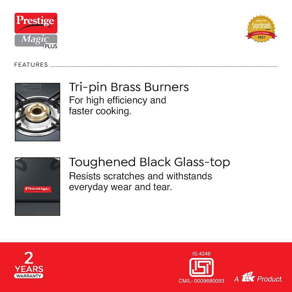 Prestige Magic Plus 4B Square Gas Stove