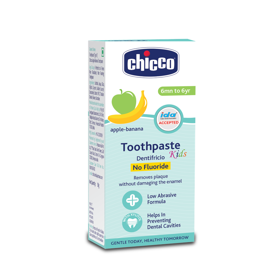 Chicco Toothpaste Applebanana 6M-6Y Nofluor