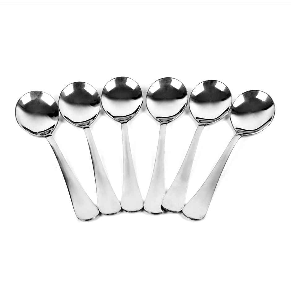 Stainless Steel Soup Regular Spoon Set Of 6