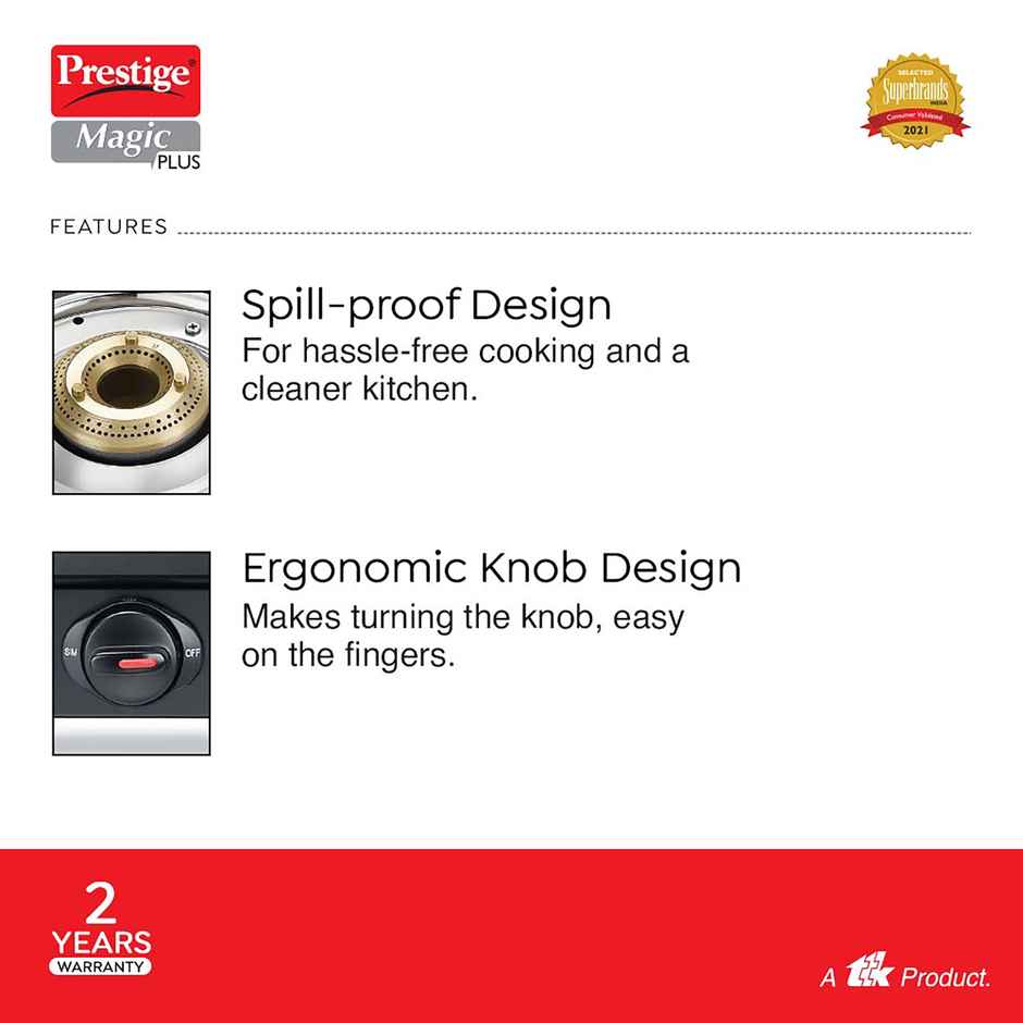 Prestige Magic Plus 4B Square Gas Stove