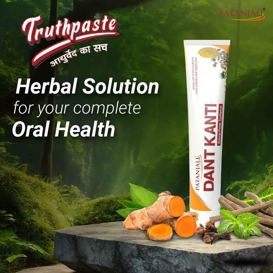 Patanjali Dant Kanti Natural Toothpaste Teeth Cleansers Paste For Strong Teeth and Gums Combo