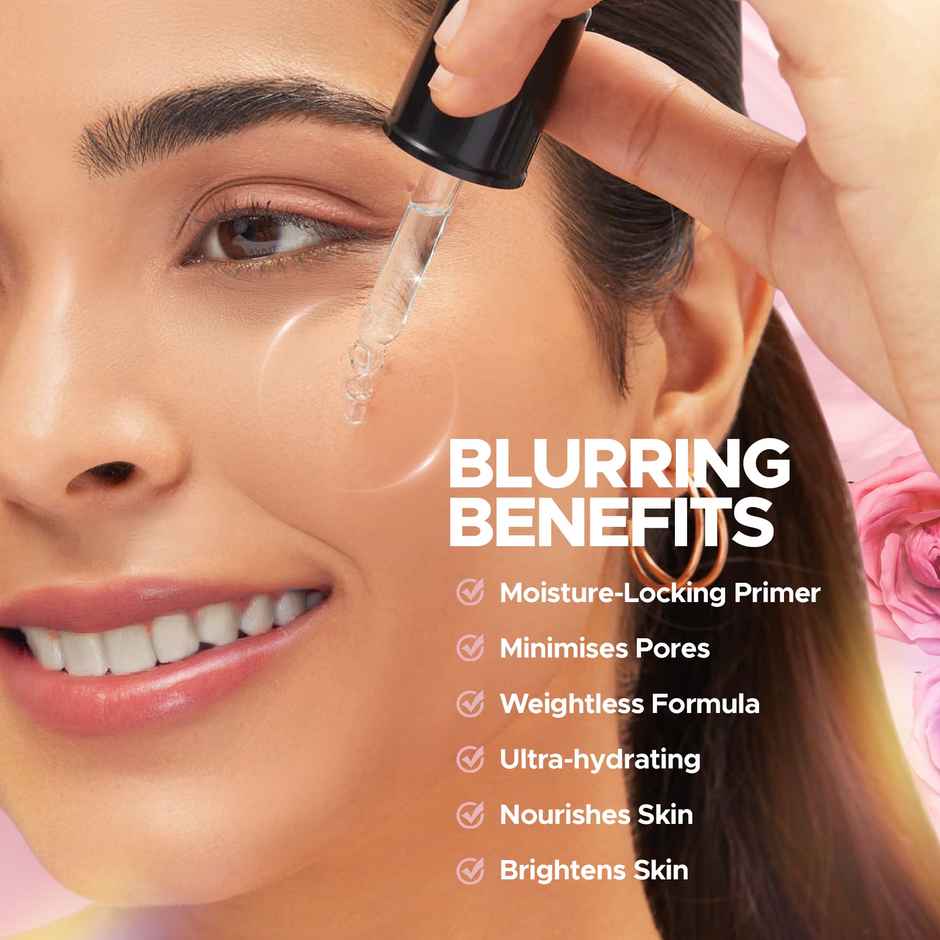 Hilary Rhoda Smooth Blur Primer Serum | Pore Minimising Serum for Face | Rose - Shade 01