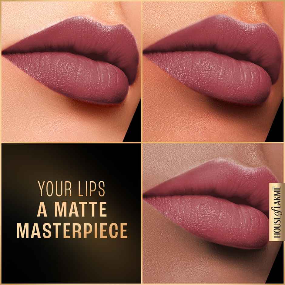 Lakme Forever Matte Liquid Lip, 16hr Lipstick, Lightweight & transferproof | Mauve Petal