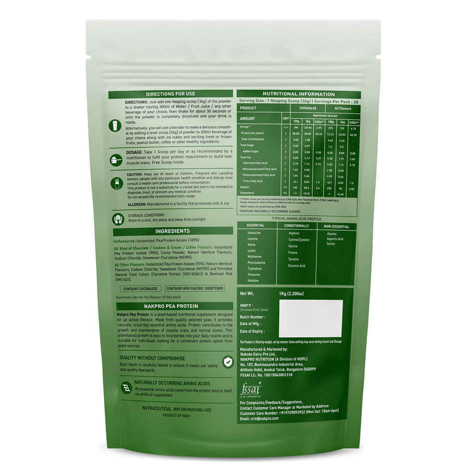 Nakpro Pea Protein Isolate | Chocolate