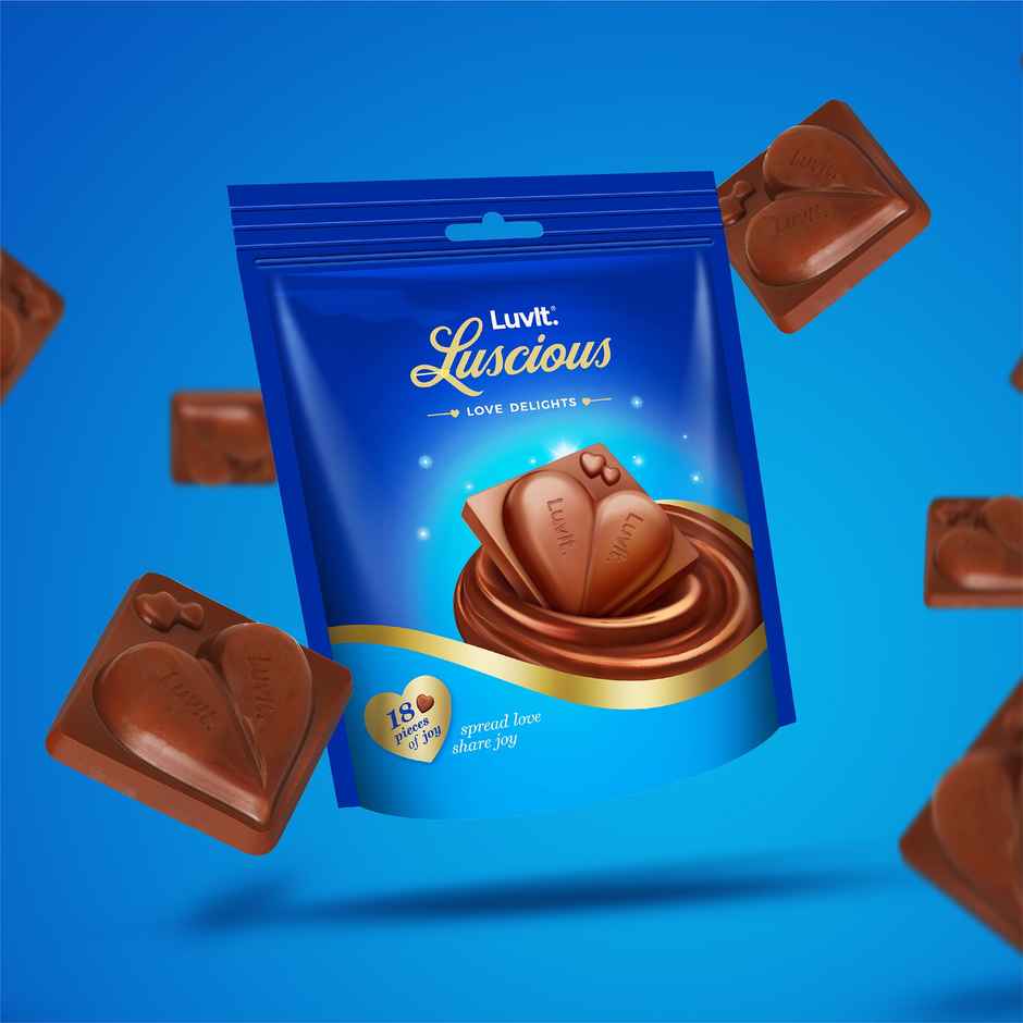 Luvit Luscious Love Delights Milk Chocolate Bar