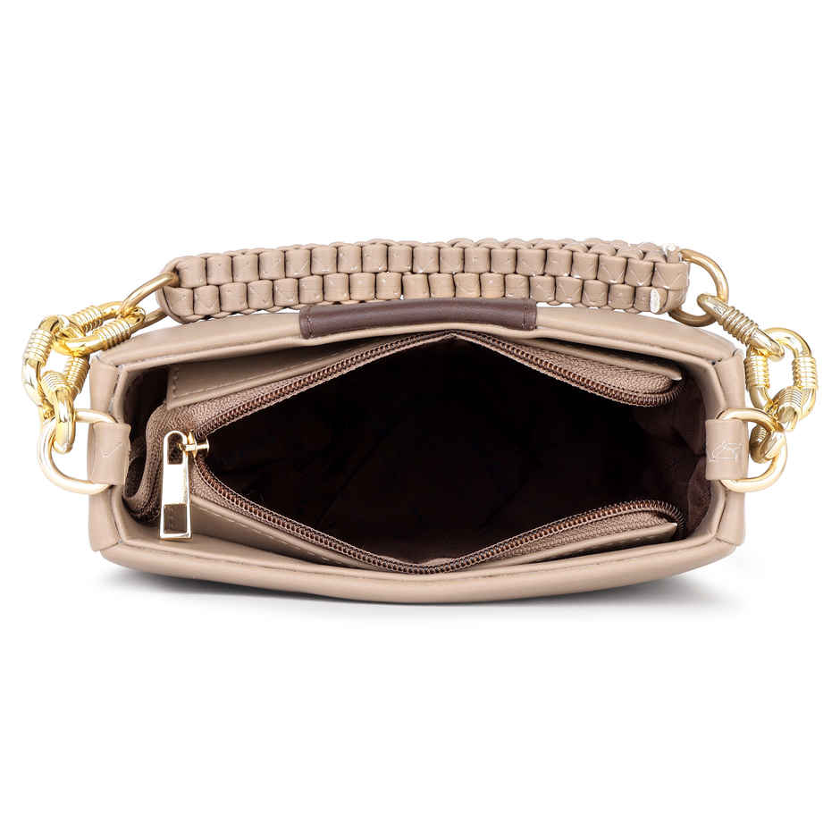 Legal Bribe Women's Knitted Handle Sling Bag | LB1969 | Khaki