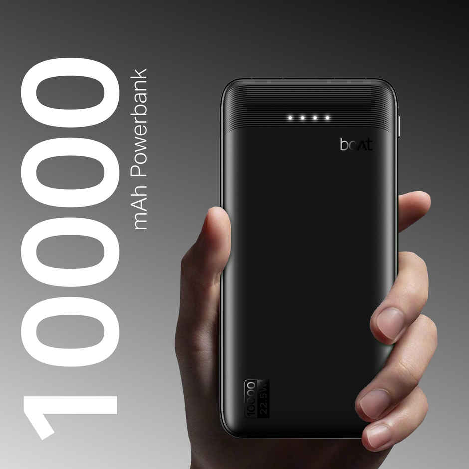 boat Energyshroom PB300 Activ 10000 mAh 22.5W Powerbank | Obsidian Black