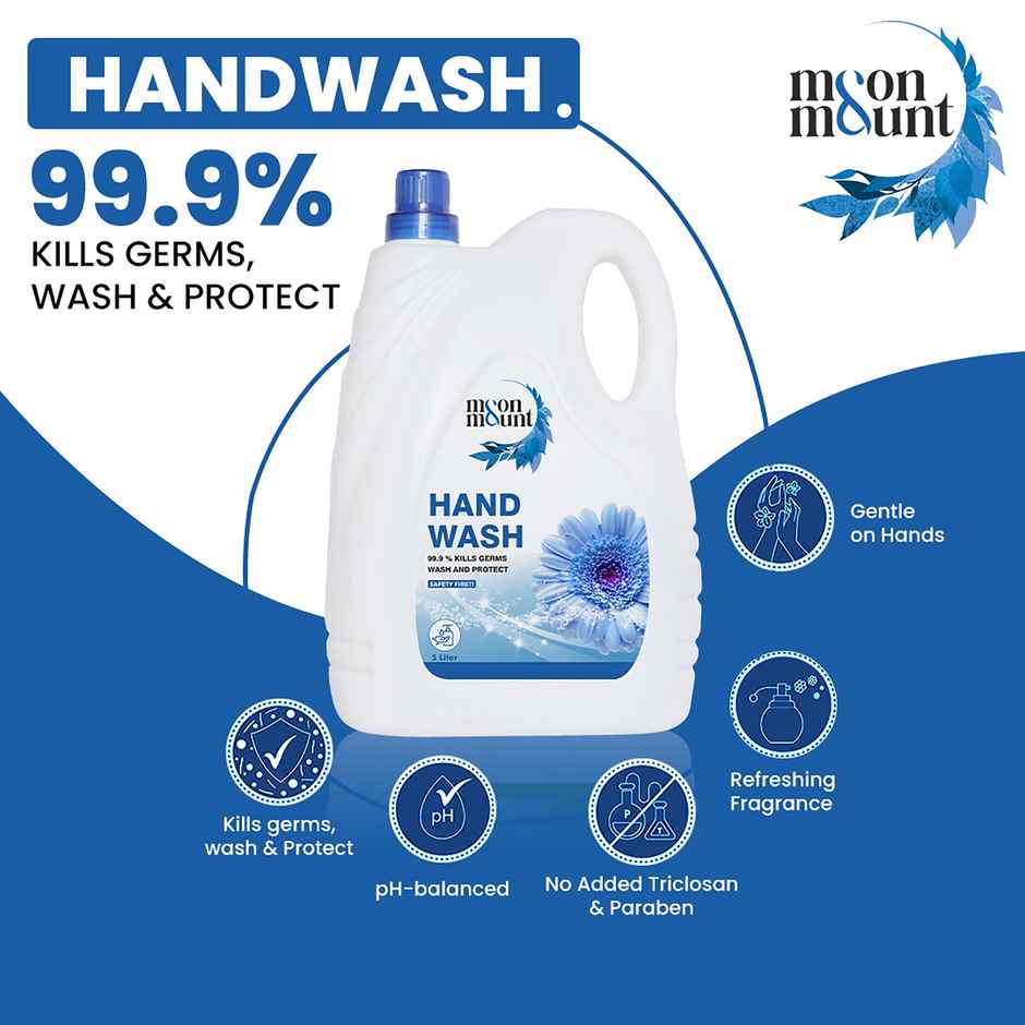 Moon And Mount Hand Wash Protection From Germs Hand Wash Liquids (Fresh) 5 l
