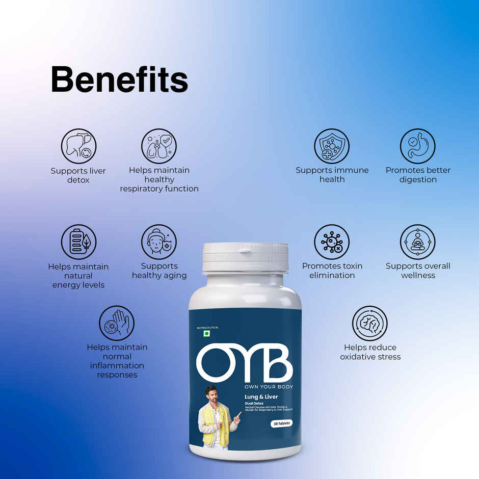 OYB Lung & Liver Dual Detox with Milk Thistle & Mullein