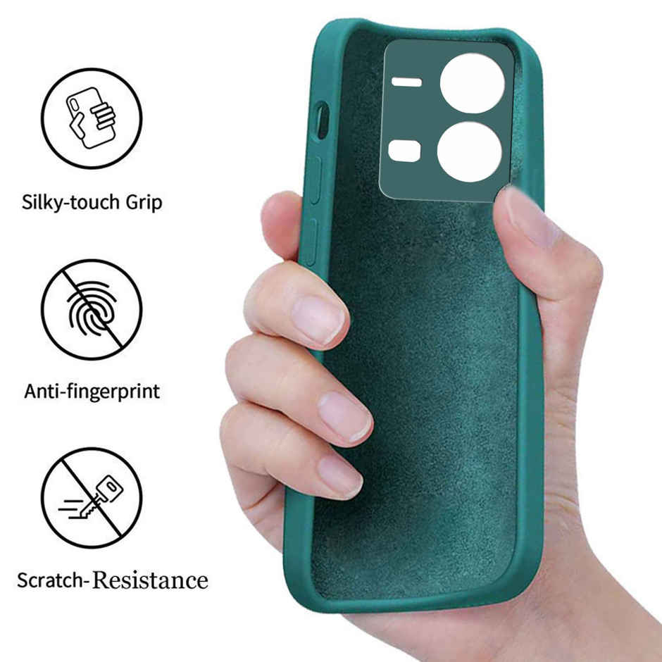 Artistque Case for Vivo V25 5g Back Cover - Plain Liquid Silicone Cover