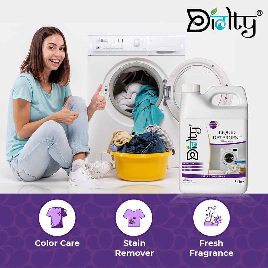 Diolty Lavender Top & Front Load Washing Machine Detergent Liquid Combo