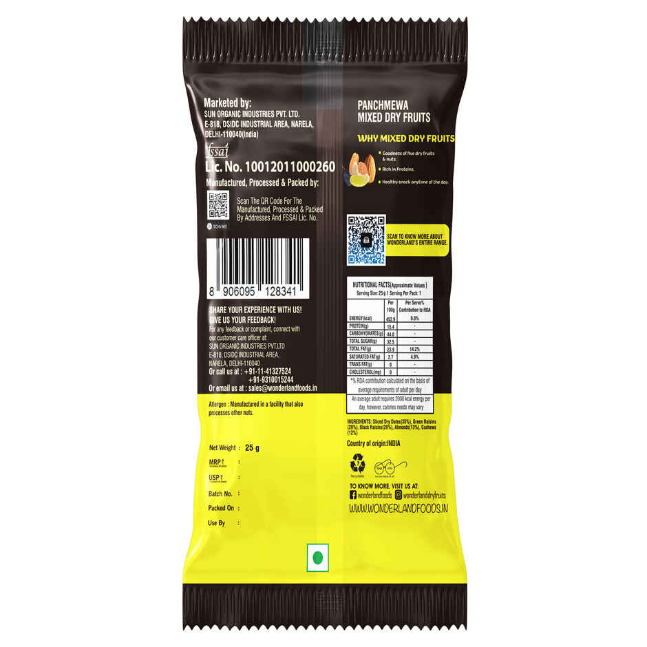 Wonderland Foods Panchmeva Dry Fruits Mix