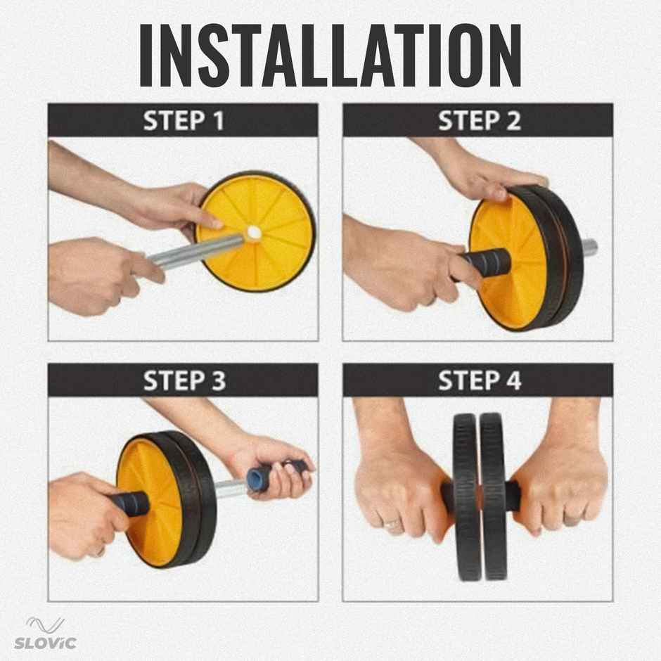 Slovic Ab Roller Basic - Core Strength Exercise Wheel for Home Gym & Fitness Training
