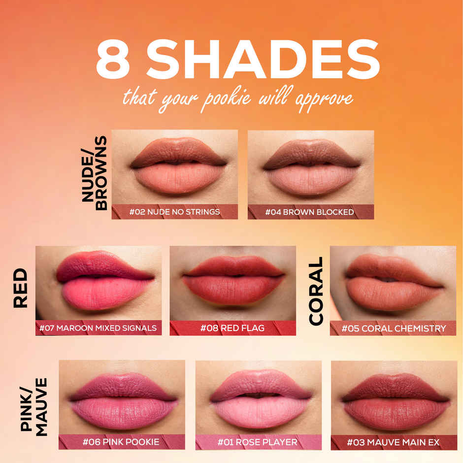 RENEE Delulu Blurring Matte Liquid Lipstick With Jojoba Oil & Rosehip Oil Pink Pookie