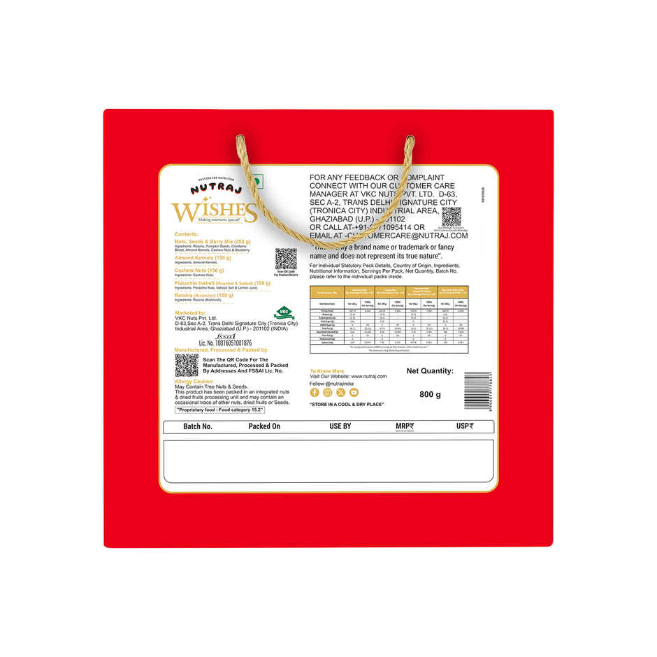 Nutraj Wishes Gift Box With Candles