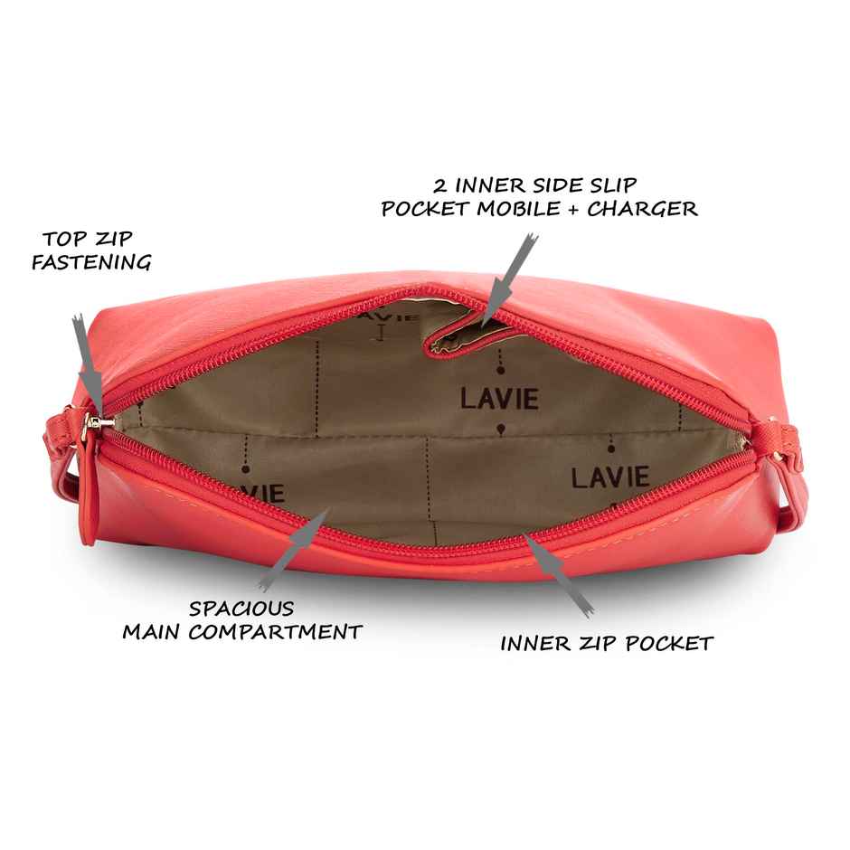 Lavie Women's Hand Bag | Medium | Coral