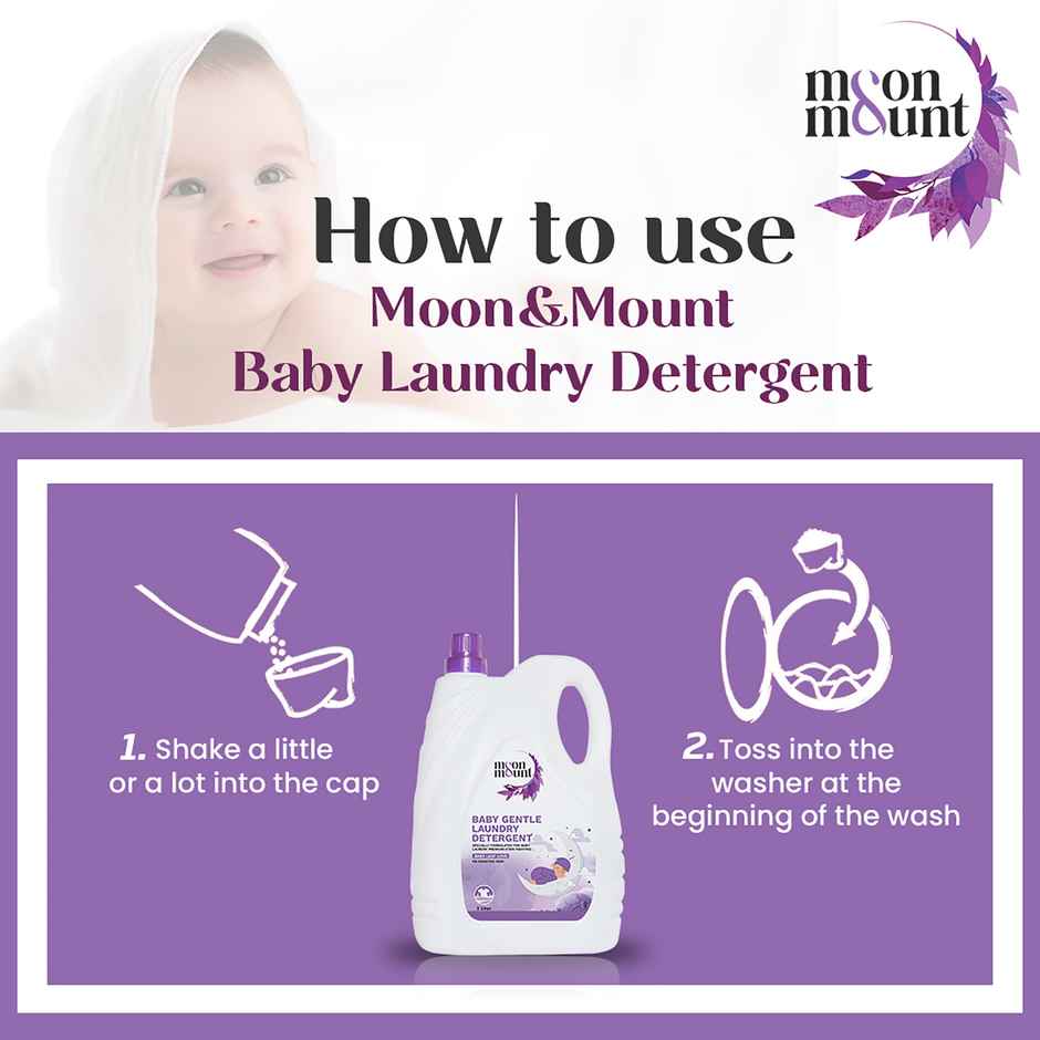 Moon And Mount Baby Laundry Liquid Detergent Washing Liquid For Baby Clothes Leaf Love | Leaf Love
