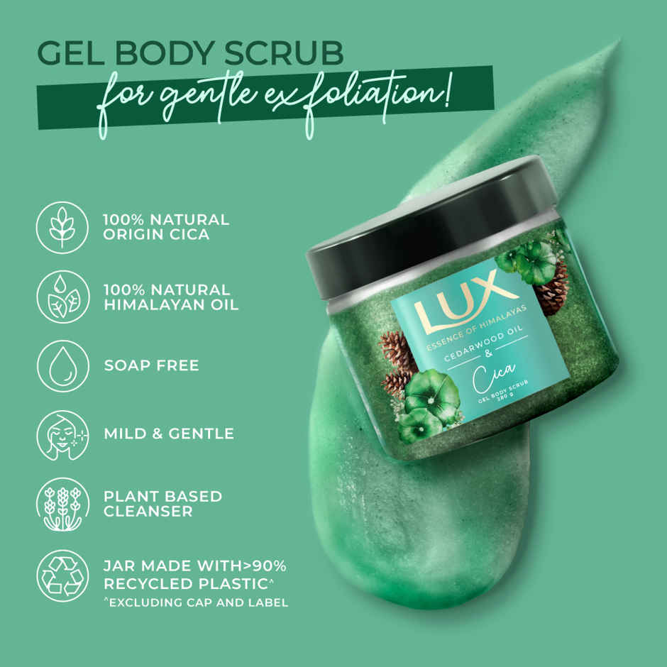 Lux Essence Of Himalayas Cedarwood Oil & Cica Gel Body Scrub