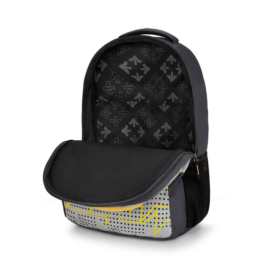 Nasher Miles Pulse Backpack- Unisex- 3 Compartment Casual College Bag- Grey- 45L