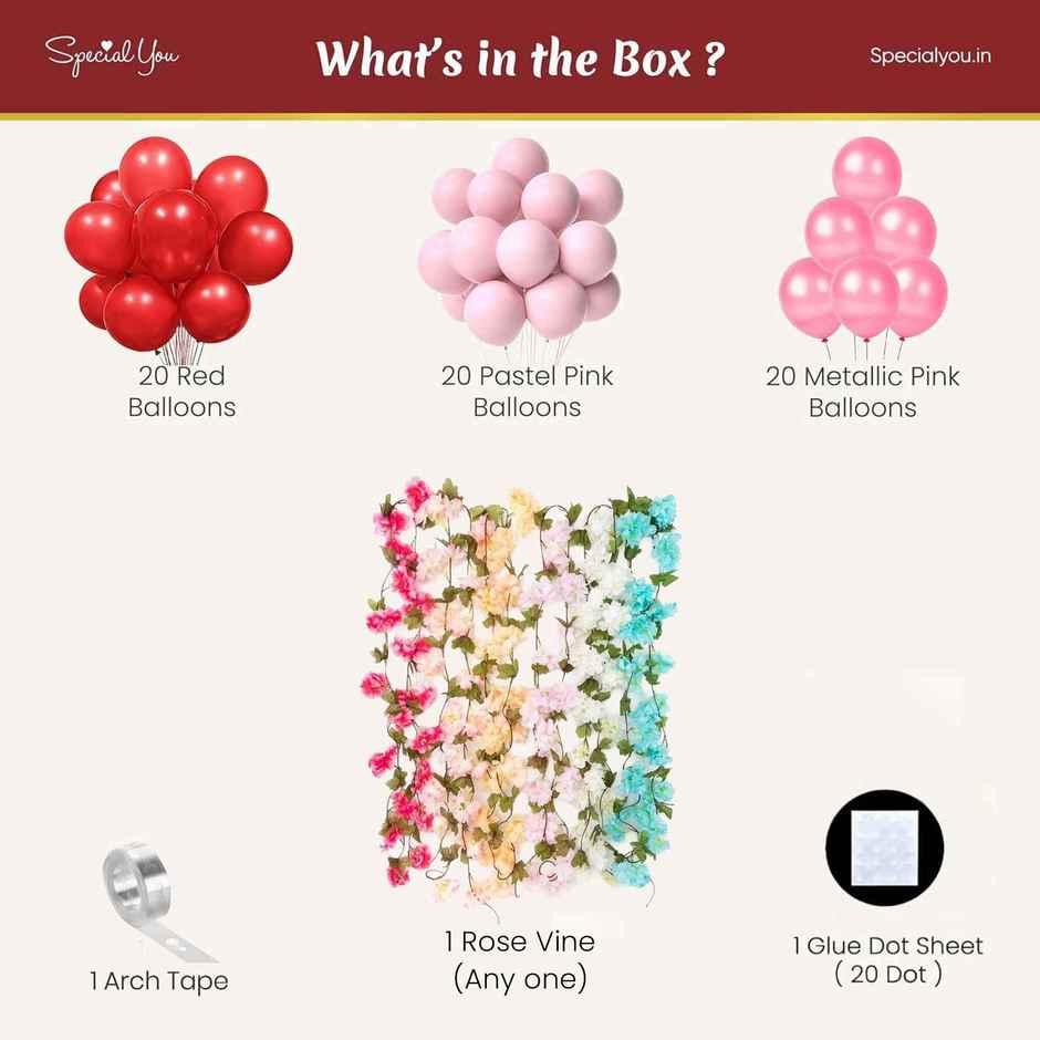 Red & Pink Balloons for Decoration | Special You