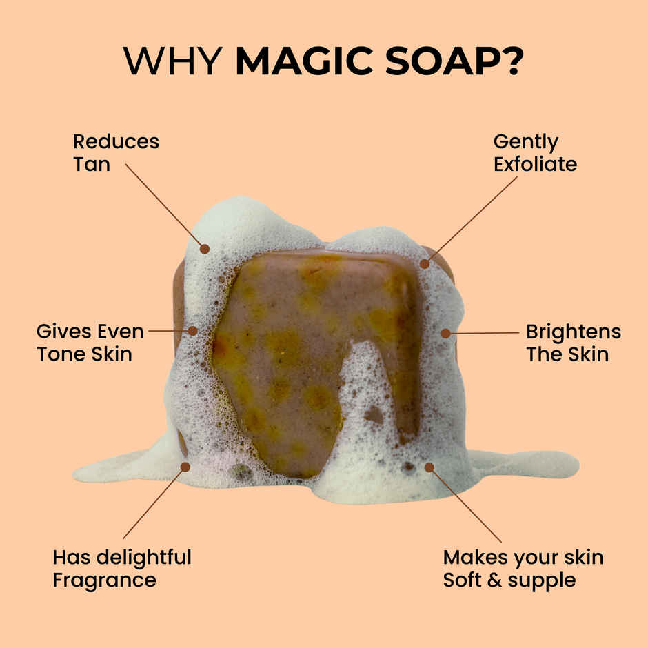 Ghar Soaps Sandalwood & Saffron Magic Brightening Soap & Facewash Combo