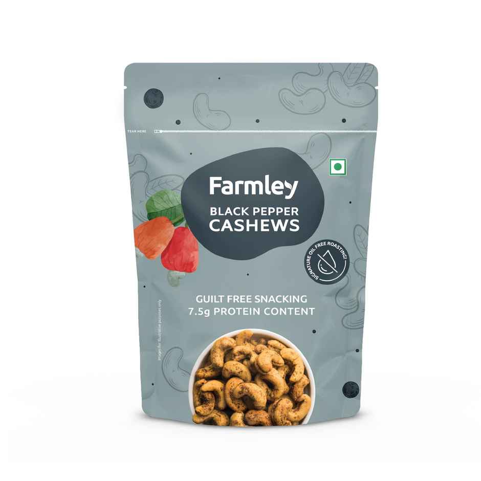 Farmley Black Pepper Roasted Cashews | Kaju