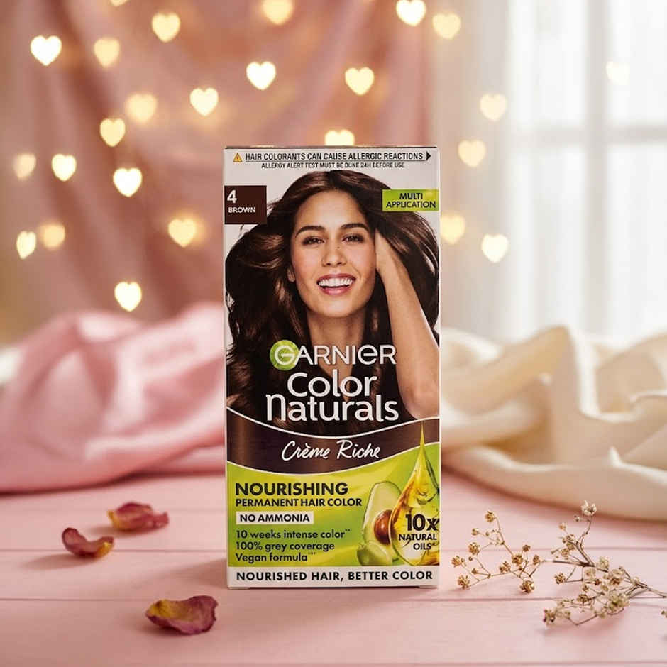 Garnier Color Naturals Long-Lasting Creme Hair Color | Brown - Shade 4