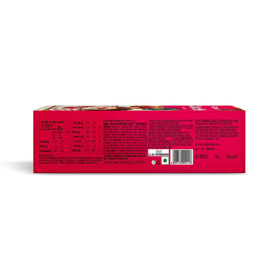 Orion Strawberry Choco Pie | Filled Cake Snack