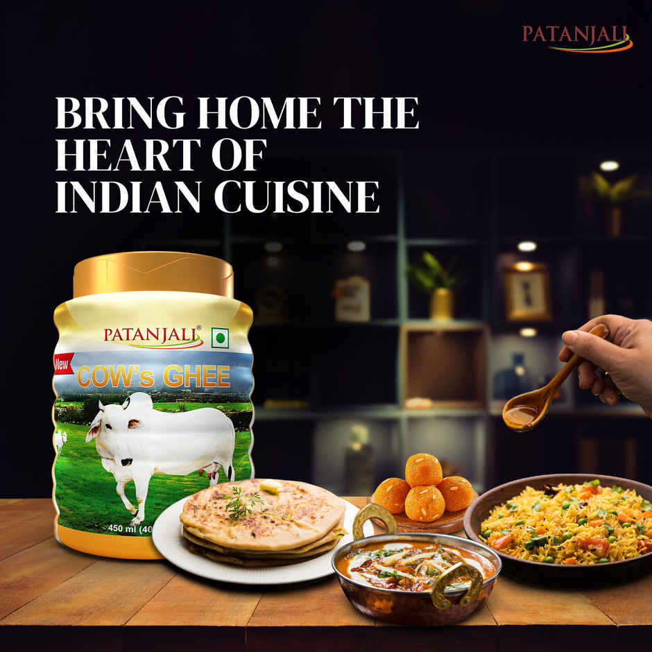 Patanjali Cow Ghee Jar - Pure Danedar, Rich Aroma, Cow Ghee