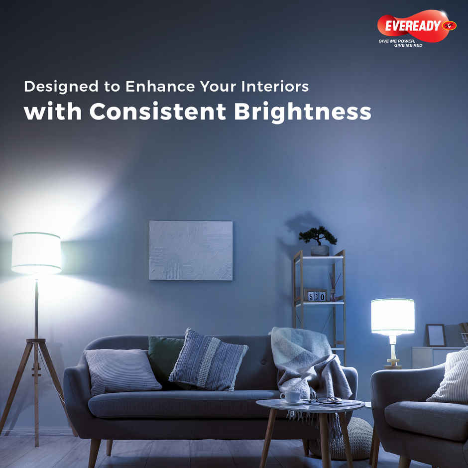 Eveready 9W LED Bulb, Cool Day Light | 6500K, B22 Base, 4kV Surge Protection, Long-Lasting Durability
