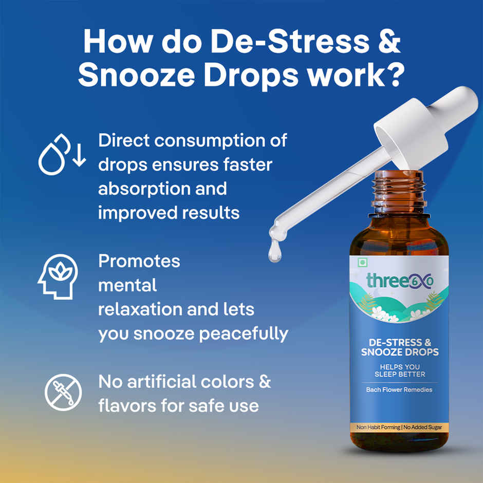 Three 60+ De-Stress & Snooze Drops