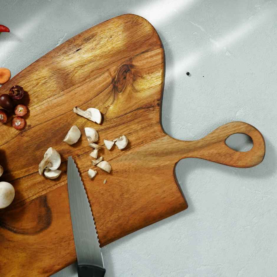 Sanjeev Kapoor by Oggn Wooden Live Edge Chopping Board 17.5x10