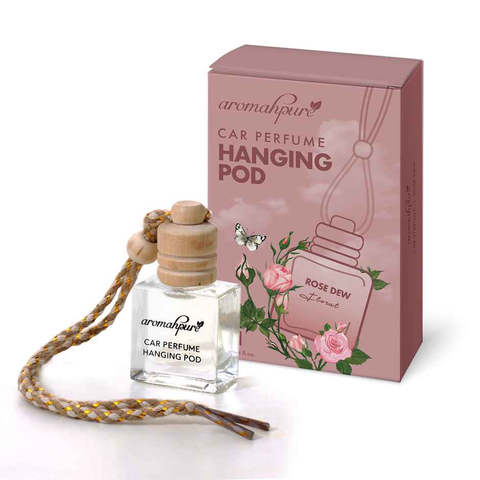 Aromahpure Premium Car Air Freshener Hanging Pod | Rose Fragrance | Last upto 30 Days