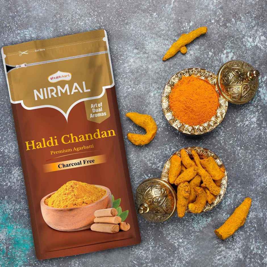 Nirmal Haldi Chandan Premium Agarbatti Zipper | Shubhkart