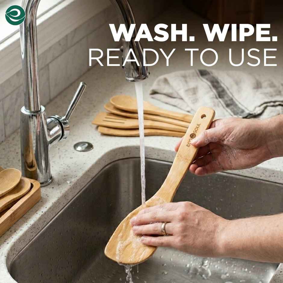 ECO SOUL Set of 3 | Bamboo Cooking Utensils