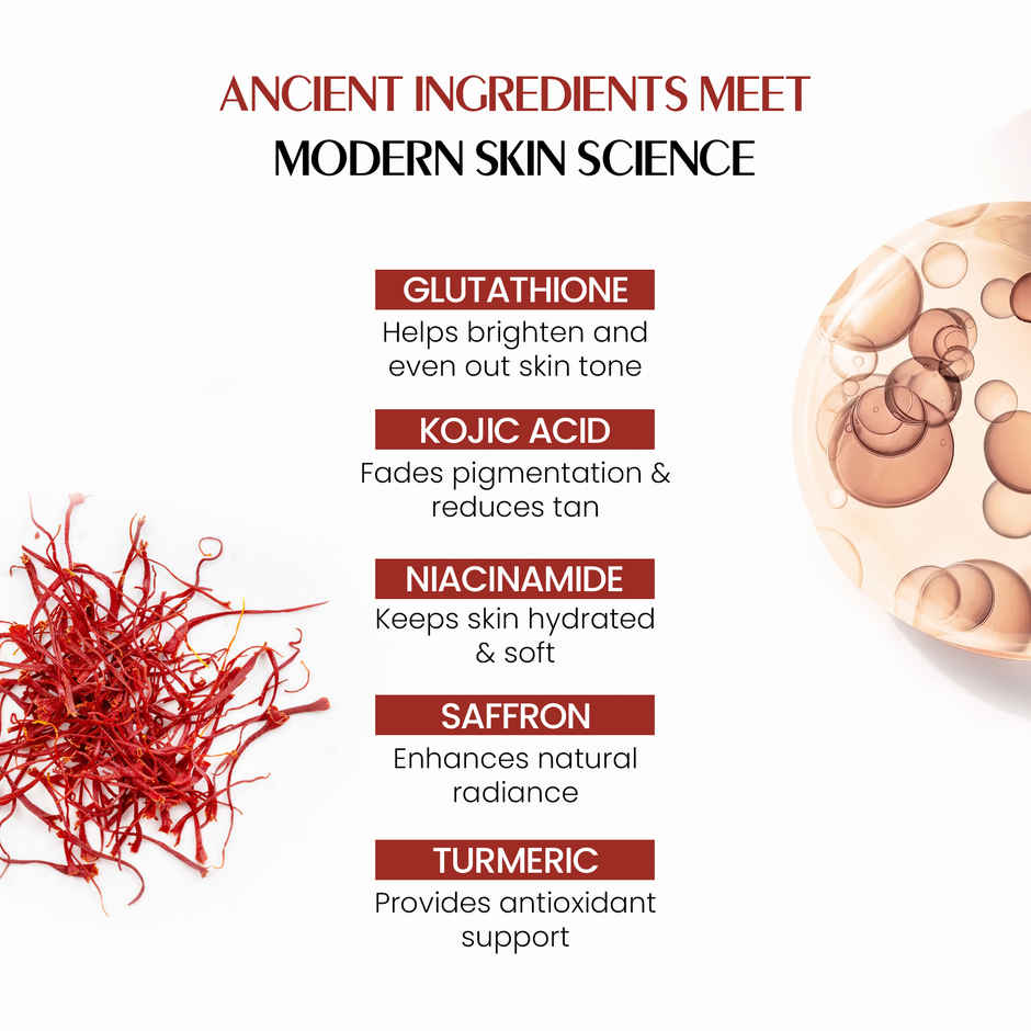 Indian Secrets De-Tan Glow Face Wash for Brightening Skin | Tan Removal | Kojic Acid, Saffron