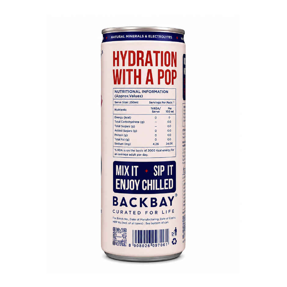 Backbay Litchi Rose Sparkling Mineral Water